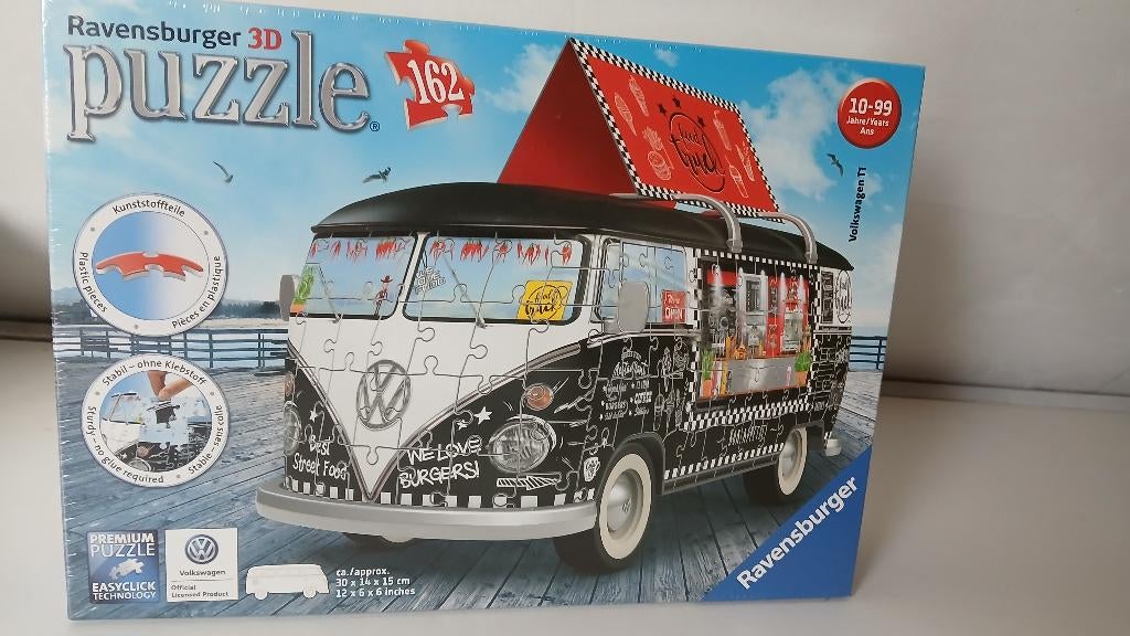 3d puzzel VW food truck van Ravensburger, Ophalen, Minder dan 500 stukjes, Nieuw, Rubik's of 3D-puzzel