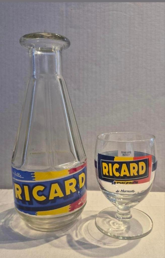 Ricard setje (F), Ophalen of Verzenden, Borrel- of Shotglas