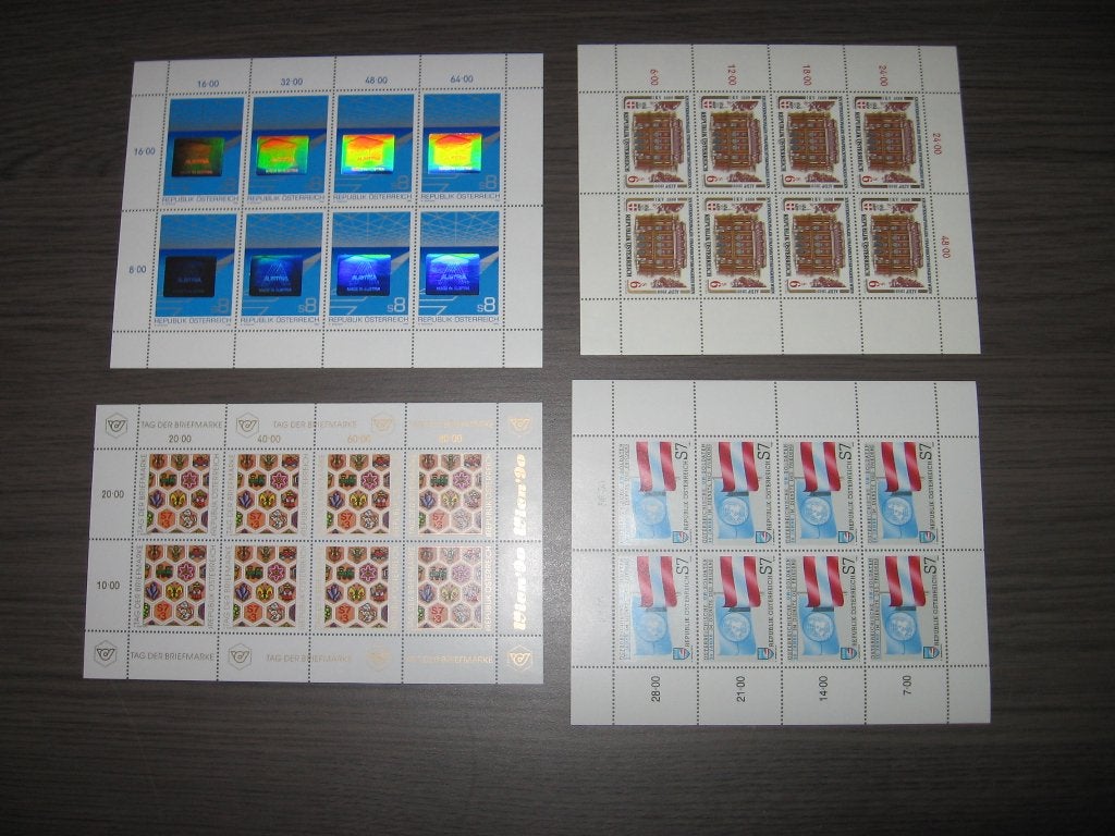 Oostenrijk 1988-2000, kleinbogen. Postfris en gestempeld., Postzegels en Munten, Postzegels | Volle albums en Verzamelingen, Verzenden
