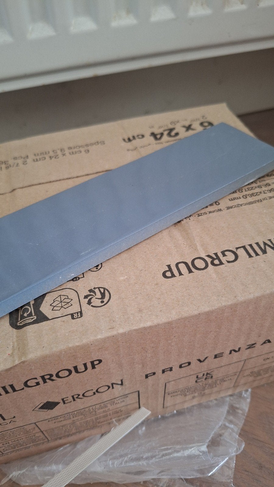 Wandtegel emilgroup totalook 6x24 cm Blu Avio, Ophalen, Nieuw, Minder dan 20 cm, 20 tot 40 cm