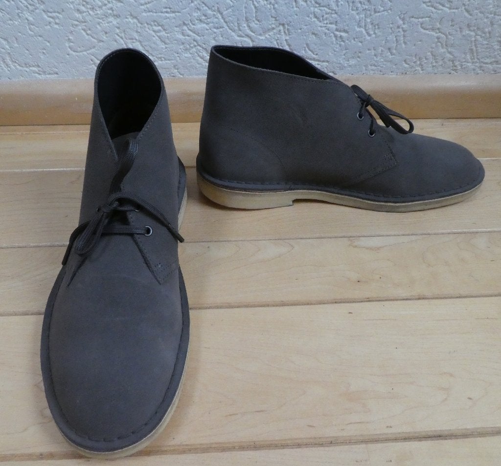 Clarks heren Desert Boots maat 44 1/2 grijs suède enkellaars, Overige kleuren, Verzenden, Boots, Clarks