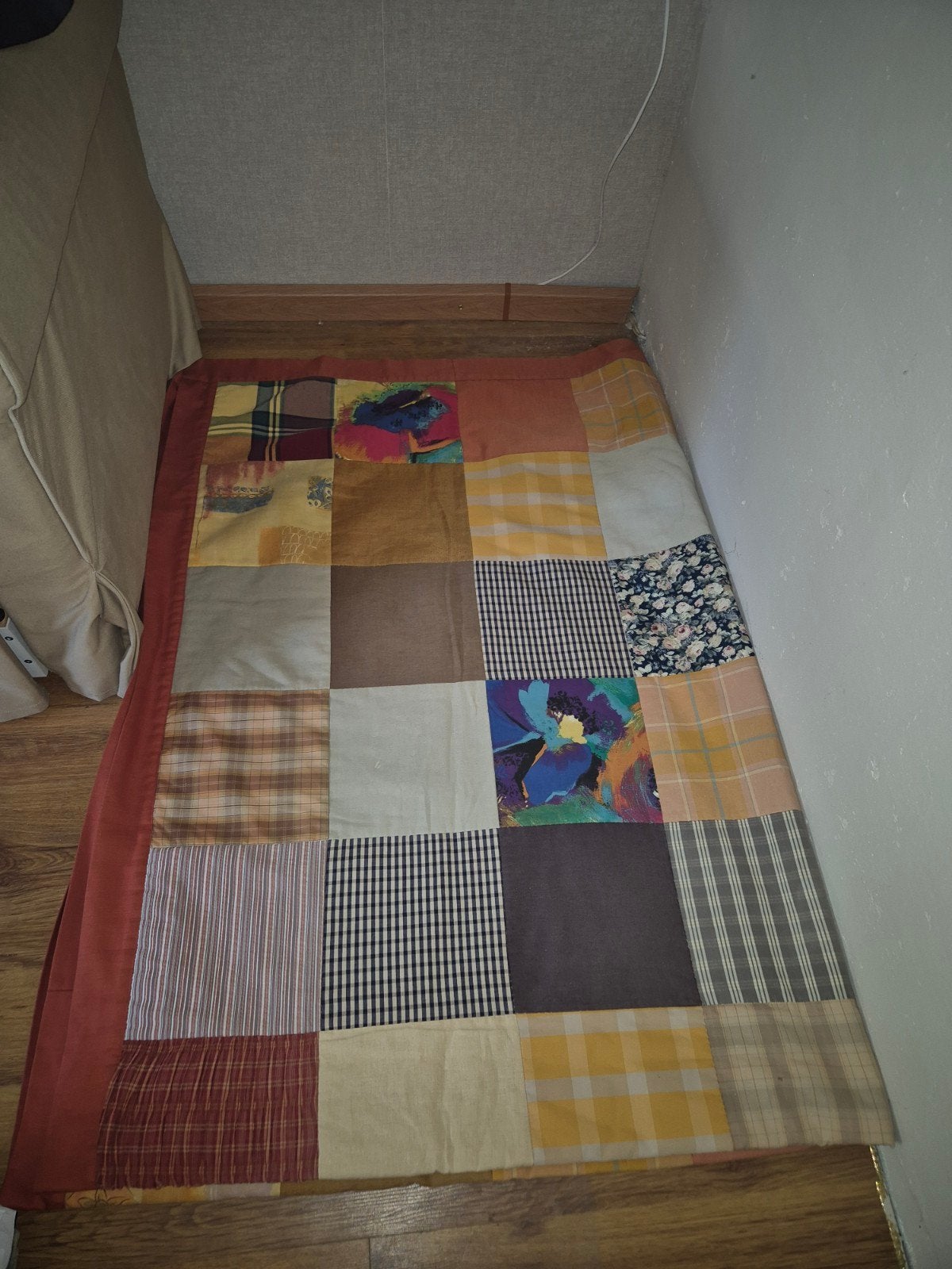 Patchwork kleed 2.80 x 2.00 m, Huis en Inrichting, Gebruikt, 200 cm of meer, Ophalen of Verzenden, 200 cm of meer