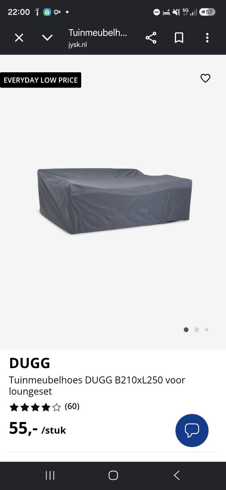 Loungesethoes JYSK - Zo goed als nieuw, Tuin en Terras, Ophalen of Verzenden