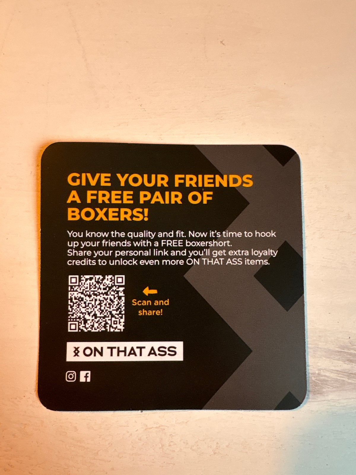 ON THAT ASS Boxershorts - Gratis voor je vrienden!, Ophalen, Overige kleuren, Boxer