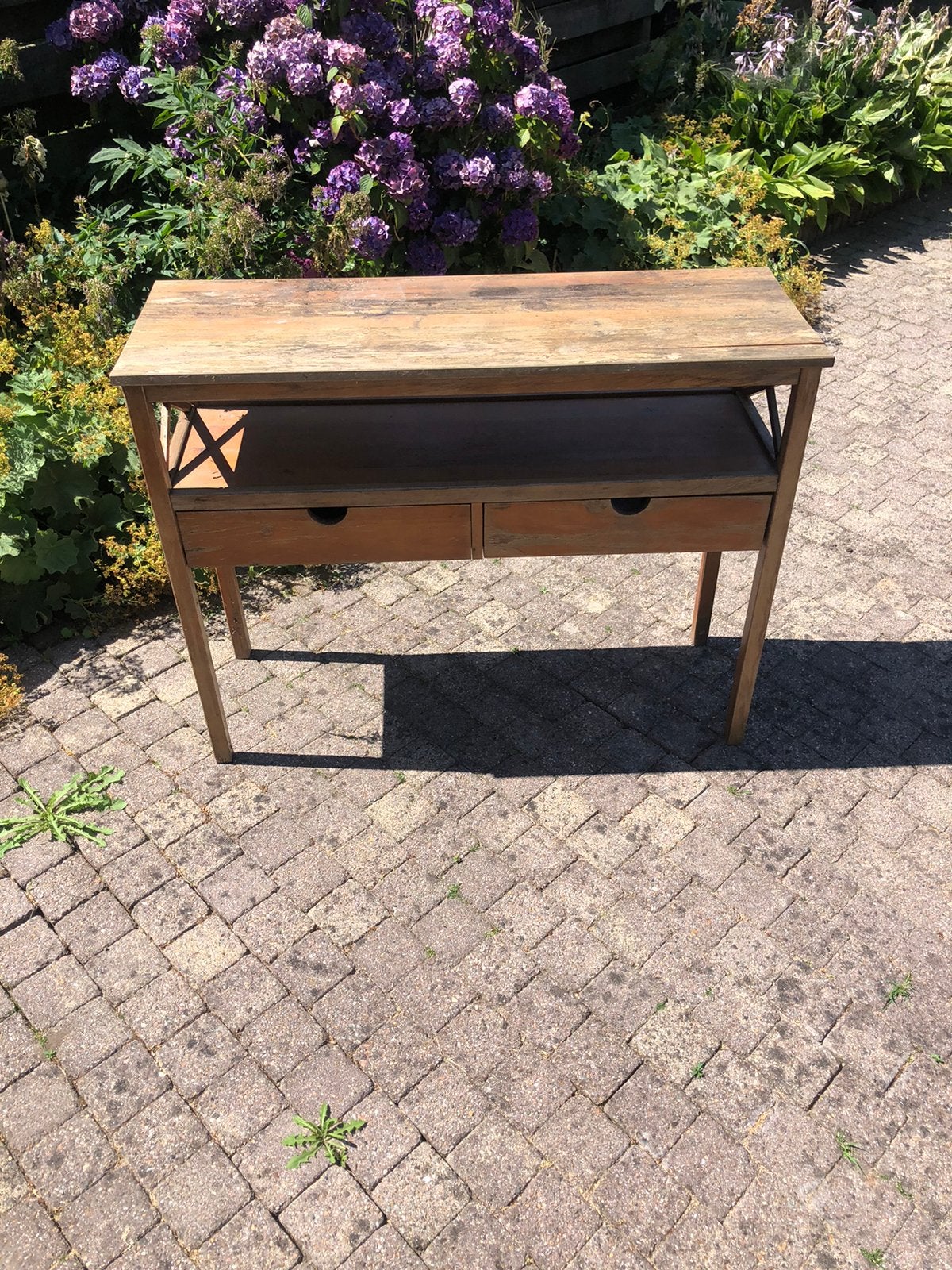 Sidetable, Ophalen, Gebruikt, 50 tot 100 cm, Overige houtsoorten