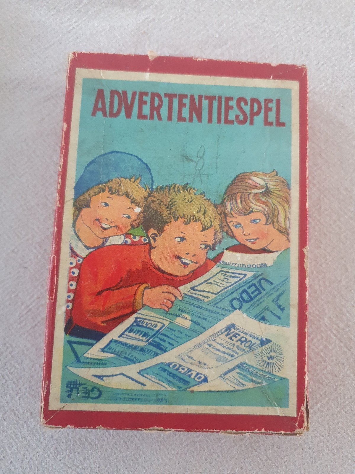 Oud Advertentiespel - Vintage Gezelschapsspel  1940, Ophalen, Gebruikt