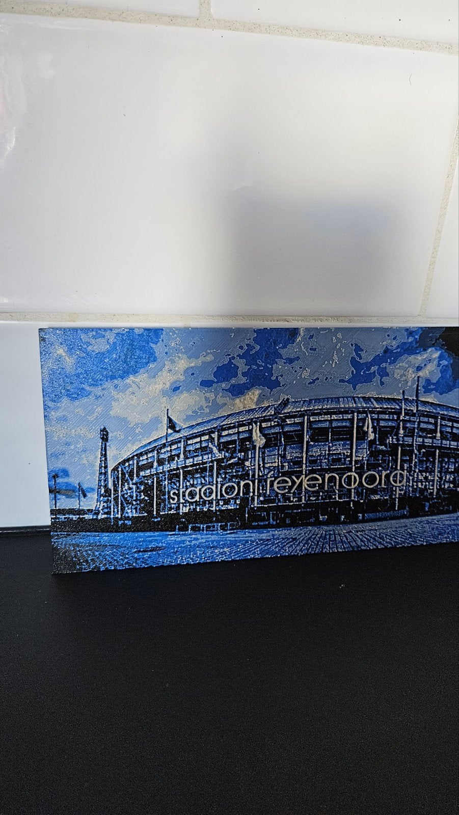 Stadion Feyenoord Canvas3d  Print, Onbekend, Ophalen of Verzenden, Zo goed als nieuw, Onbekend