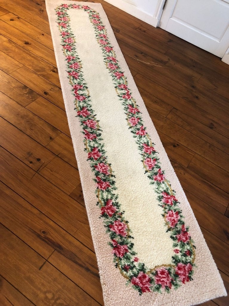 Prachtige vintage loper, 330 x 70 cm, super hip!, 200 cm of meer, Zo goed als nieuw, Rechthoekig, 50 tot 100 cm