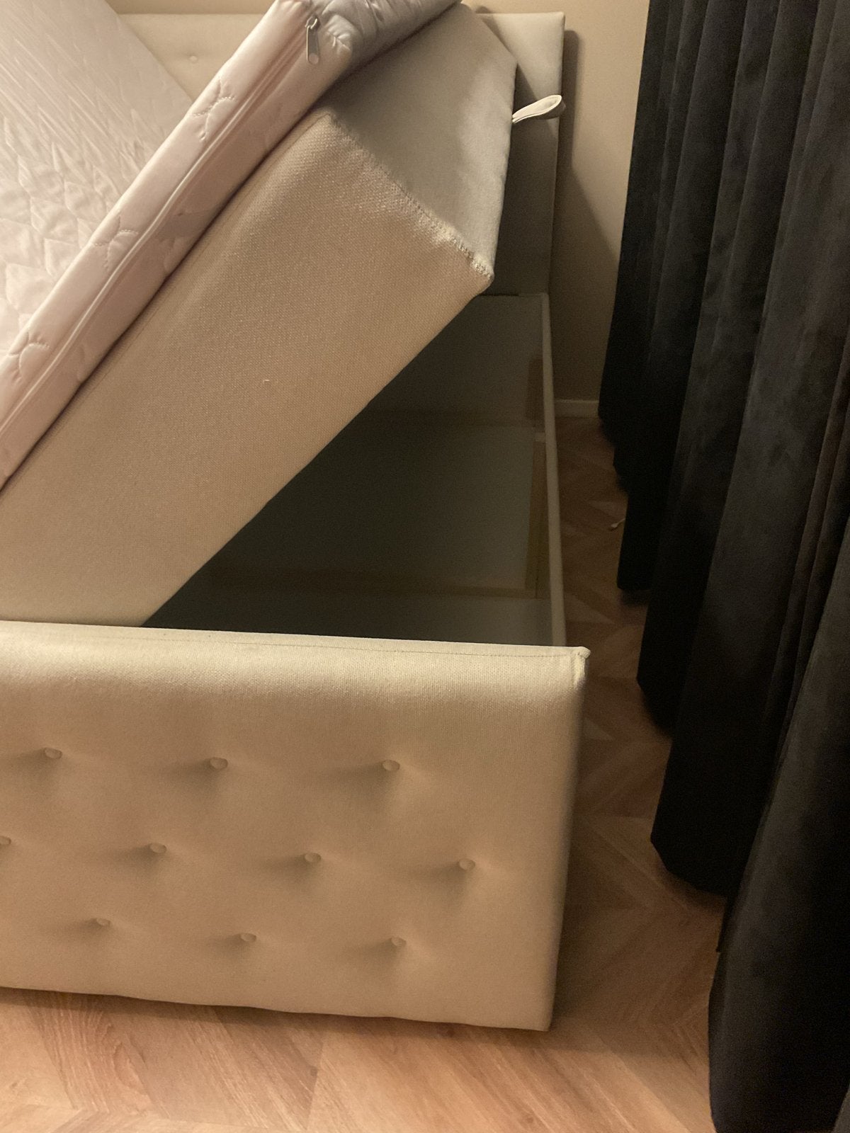 Boxspring Queen Maison33 160x200, Ophalen, Tweepersoons, Zo goed als nieuw, Stof