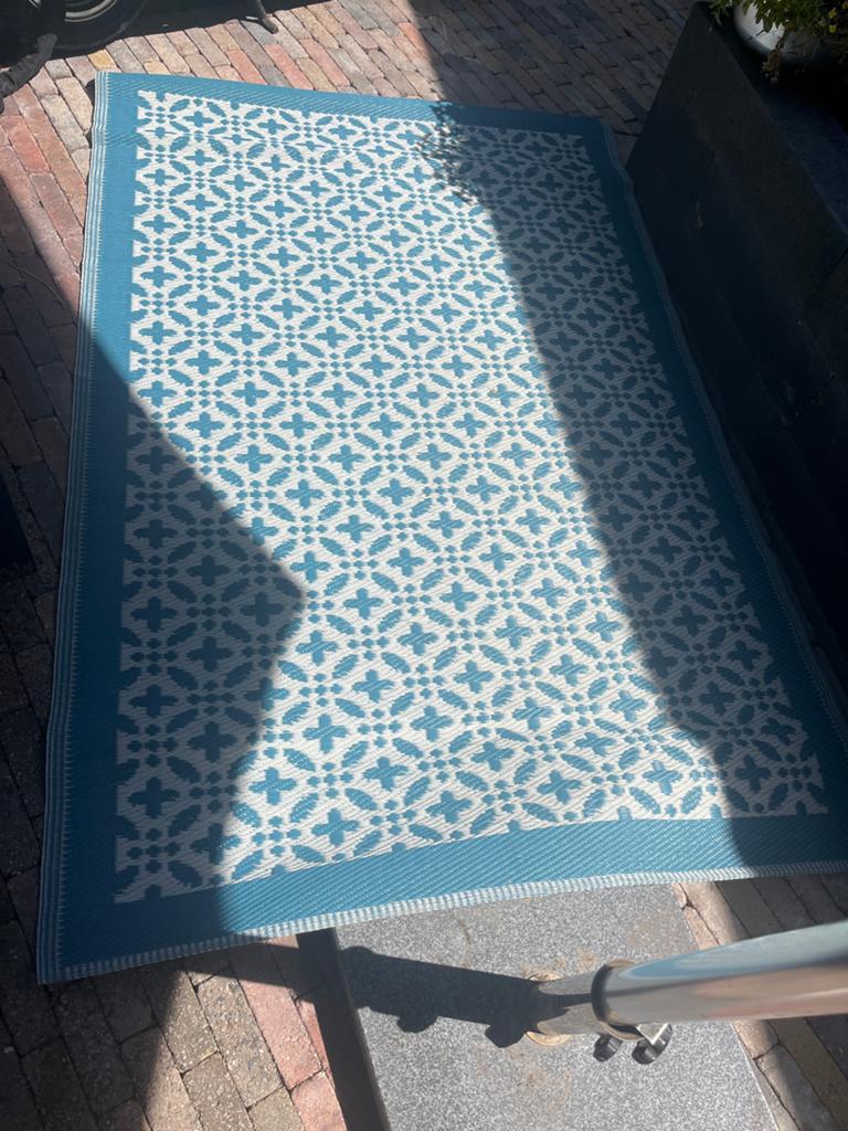Tuinkleed 185x123 cm - Blauw/Wit Patroon, Ophalen of Verzenden, Zo goed als nieuw