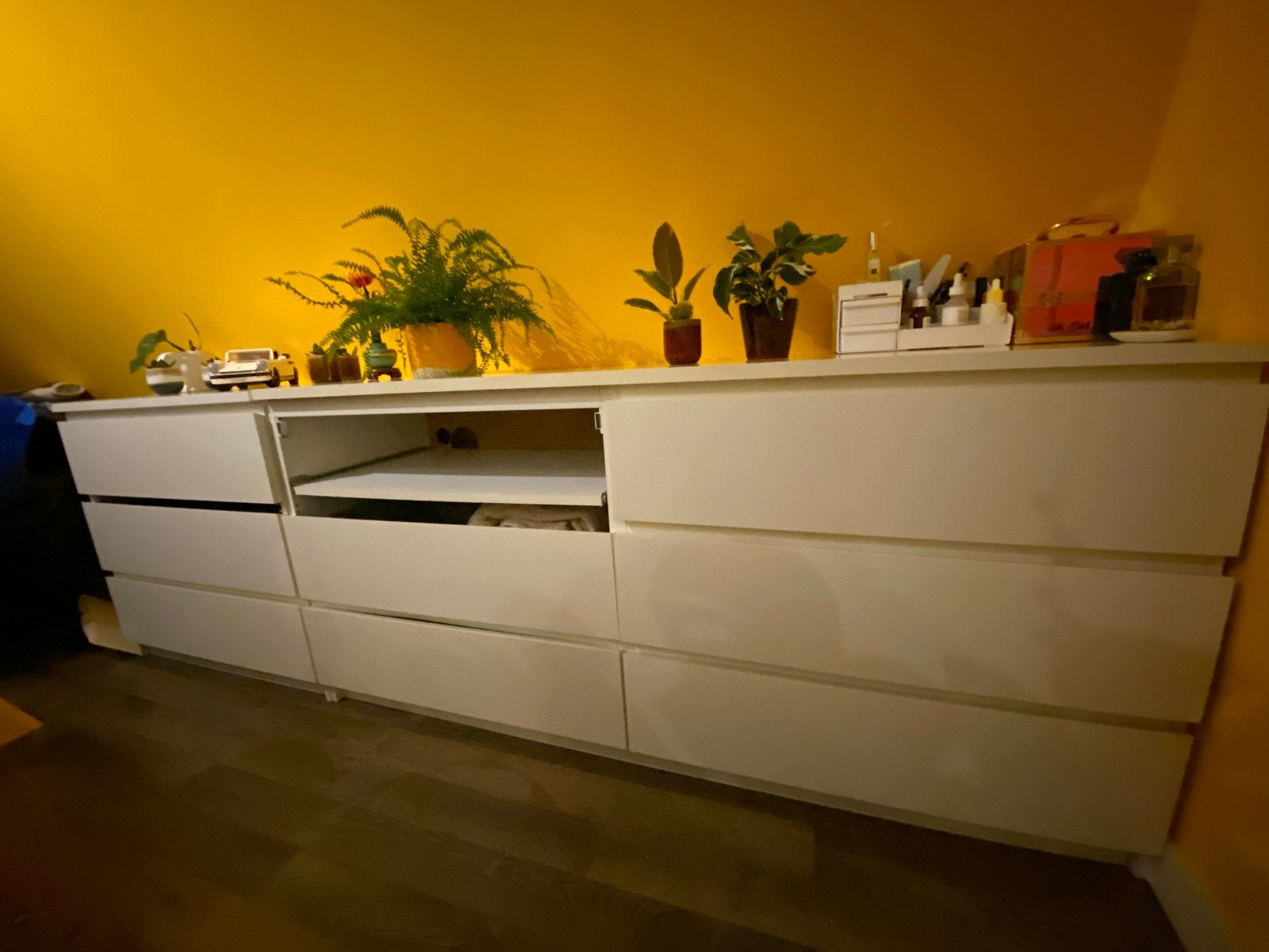Witte ladekast/dressoir - 2 of 3 delen beschikbaar, Ophalen, Overige materialen, Gebruikt, 200 cm of meer