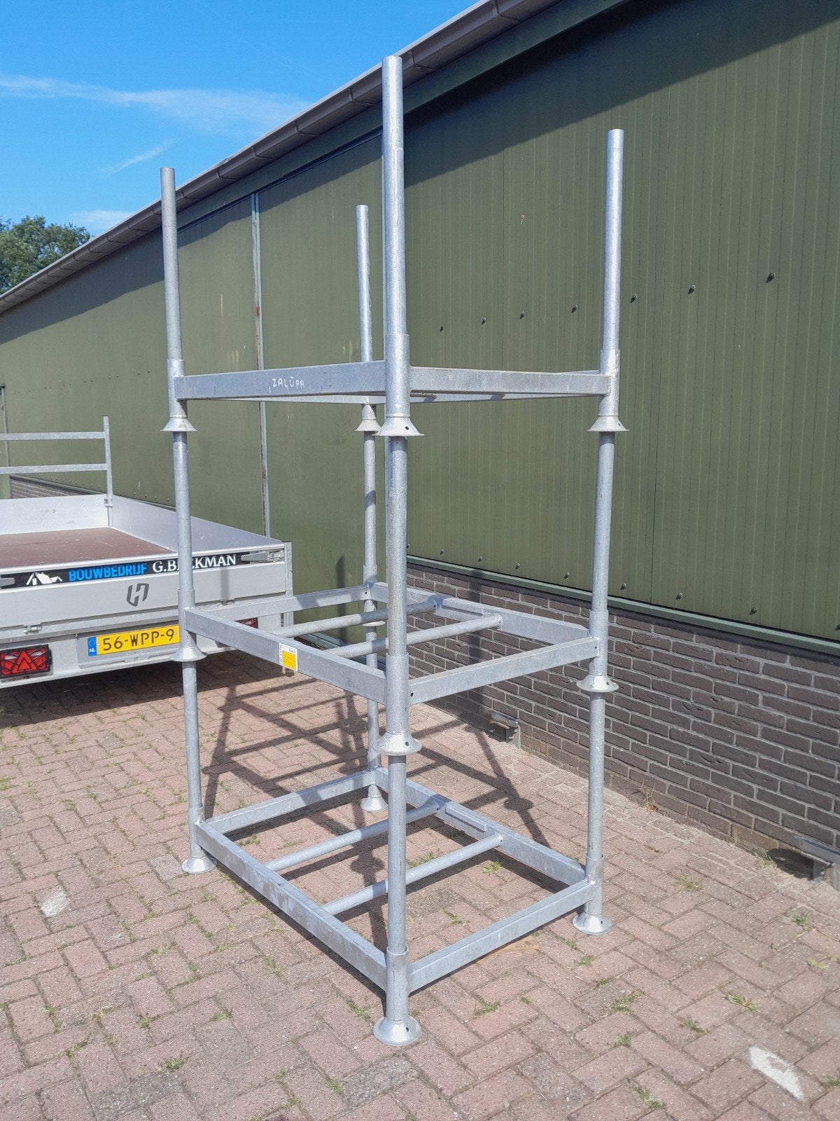 3 stuks z.g.a.n stapel bok rek gegalvaniseerd met losse rong, Ophalen, Zo goed als nieuw, Overige typen, Minder dan 2 meter