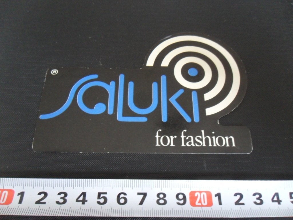 sticker logo SALUKI for fashion (papier), Verzamelen, Ophalen, Zo goed als nieuw