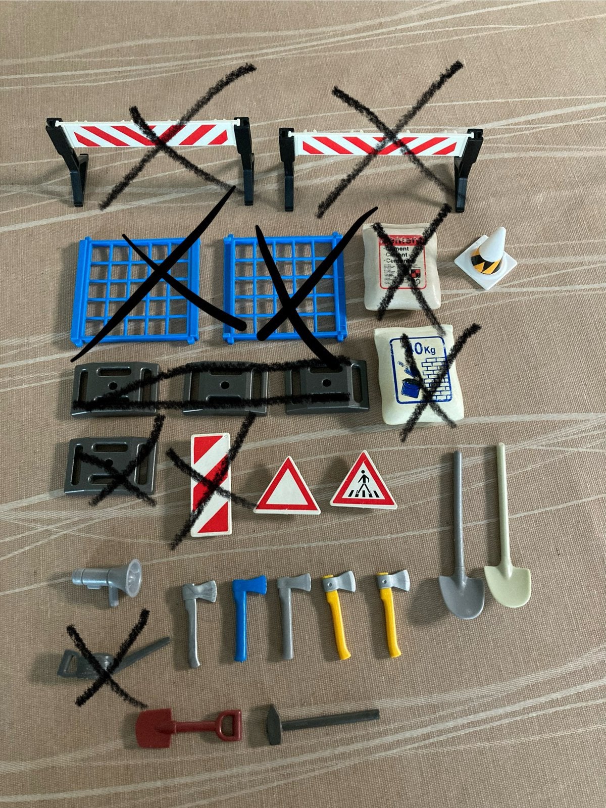 Playmobil hakbijl, werk gereedschap., Kinderen en Baby's, Speelgoed | Playmobil, Ophalen of Verzenden, Zo goed als nieuw