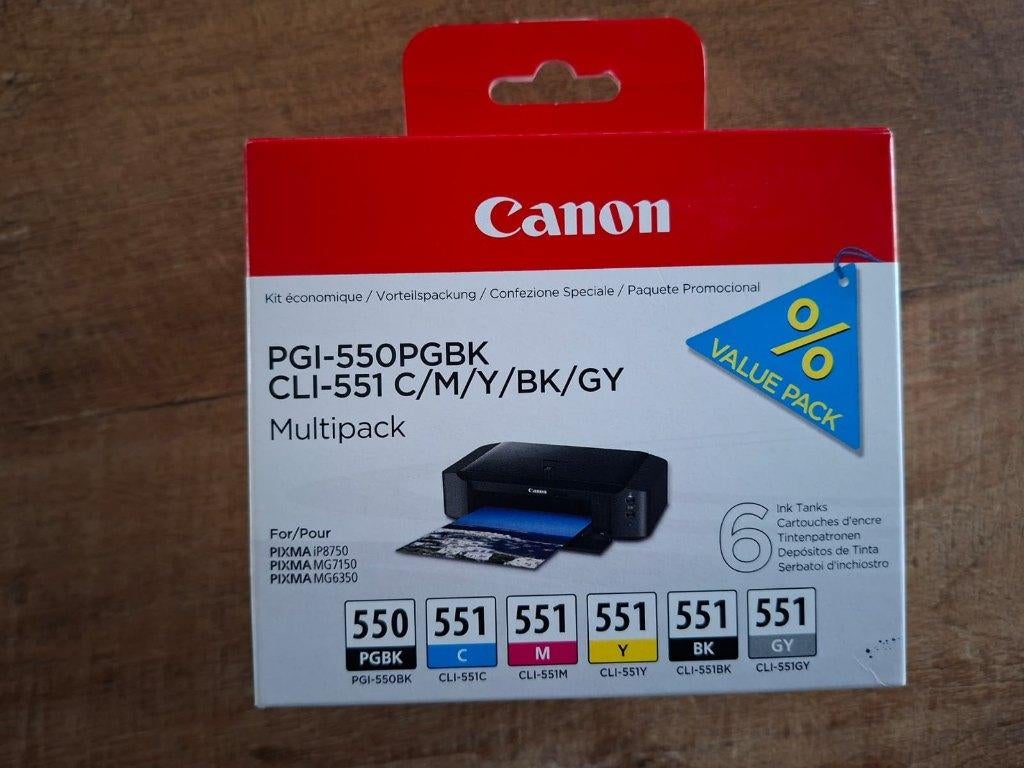 Inktcartridge Canon 550/551, Computers en Software, Printers, Kleur printen, Inkjetprinter, All-in-one, Ophalen of Verzenden