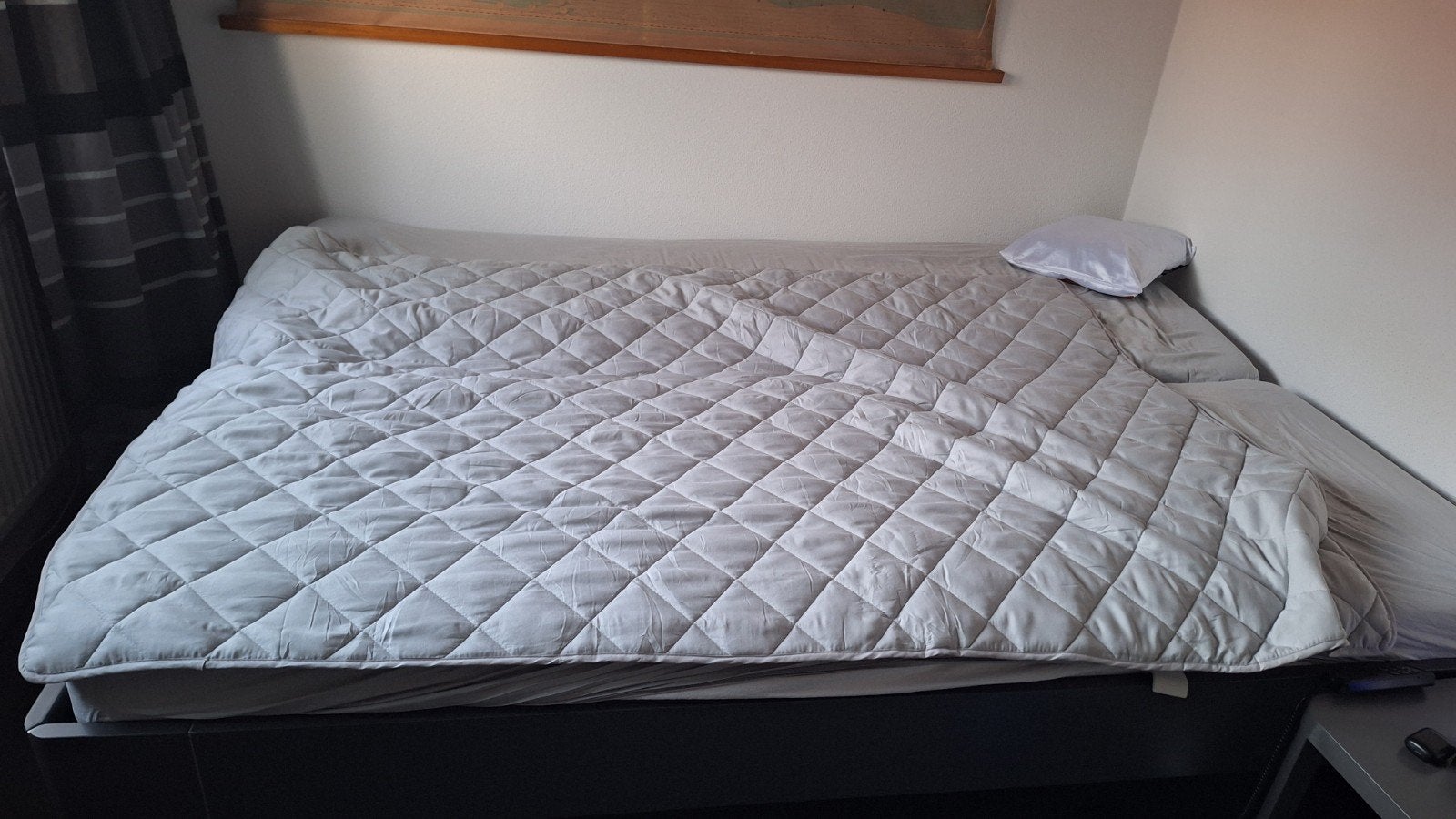 Sprei grijs 1 persoons, Ophalen of Verzenden, 180 cm, Nieuw, Tweepersoons