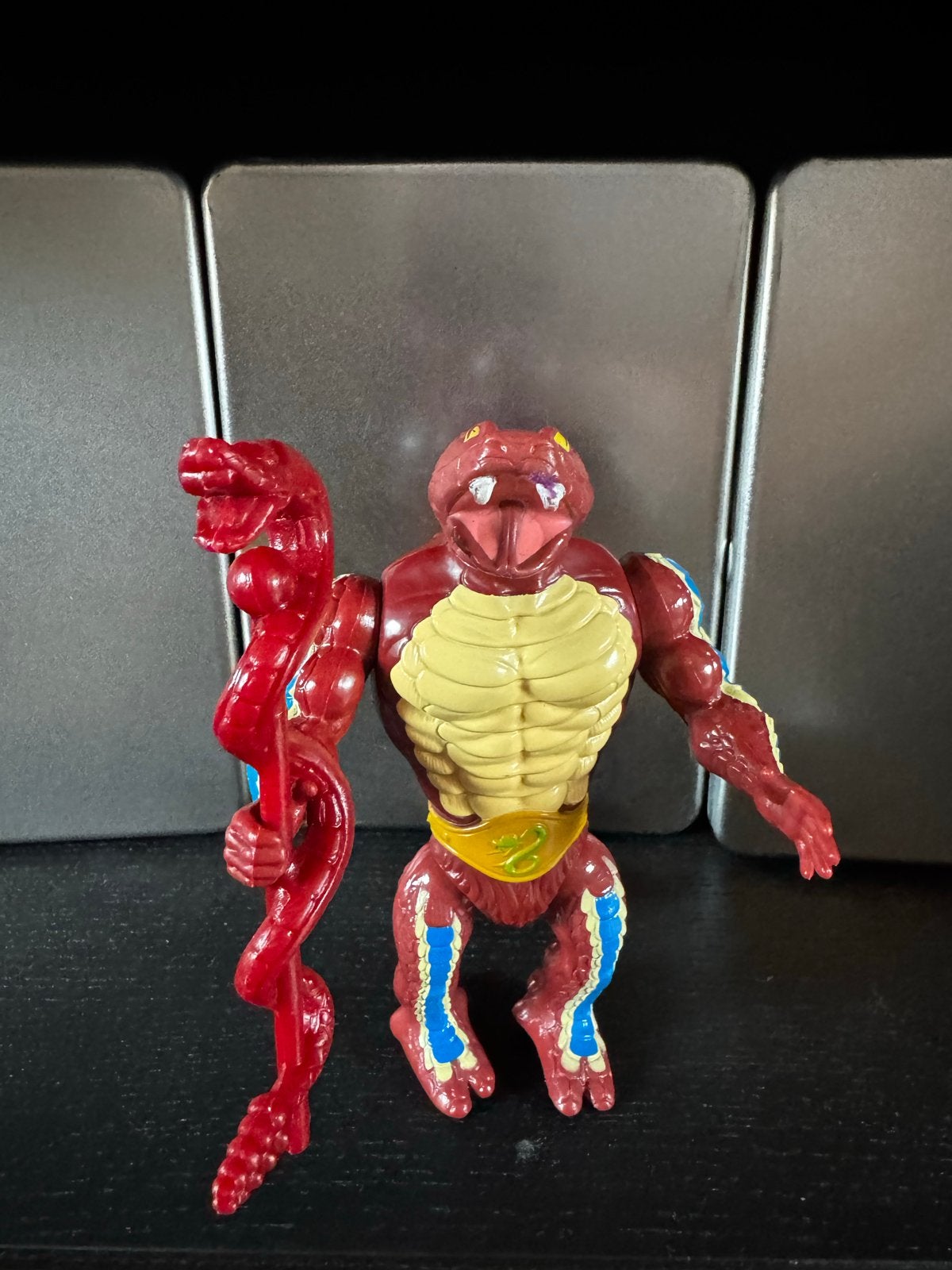 Vintage Masters of the Universe Snake Men Sssqueeze figuur, Ophalen of Verzenden, Gebruikt
