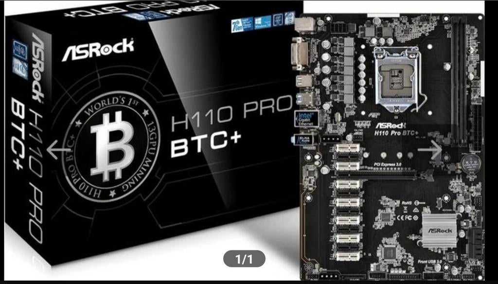 Asrock H110 Pro BTC+ Moederbord met CPU/RAM, Computers en Software, Ophalen of Verzenden