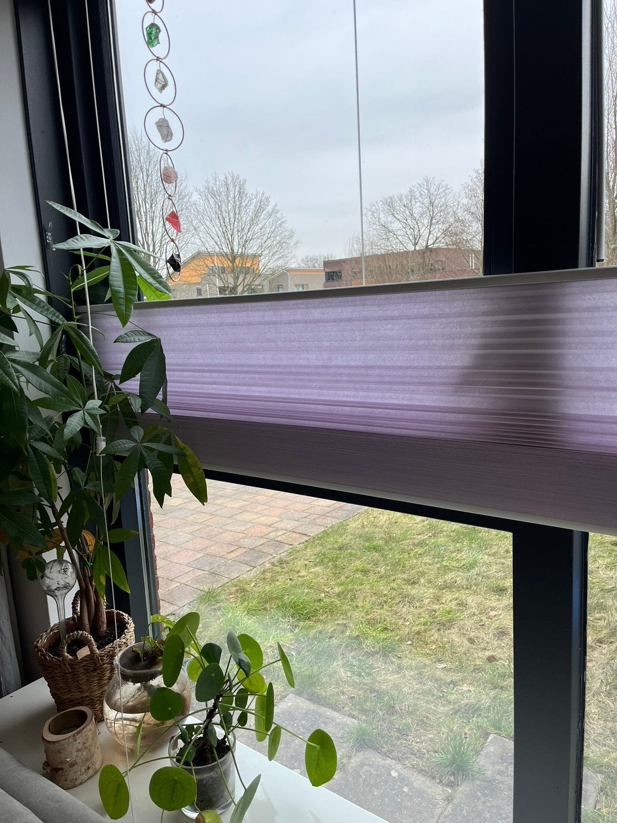 Plissé gordijn - 230 cm breed - 238 cm hoog, Ophalen, Wit, 200 cm of meer