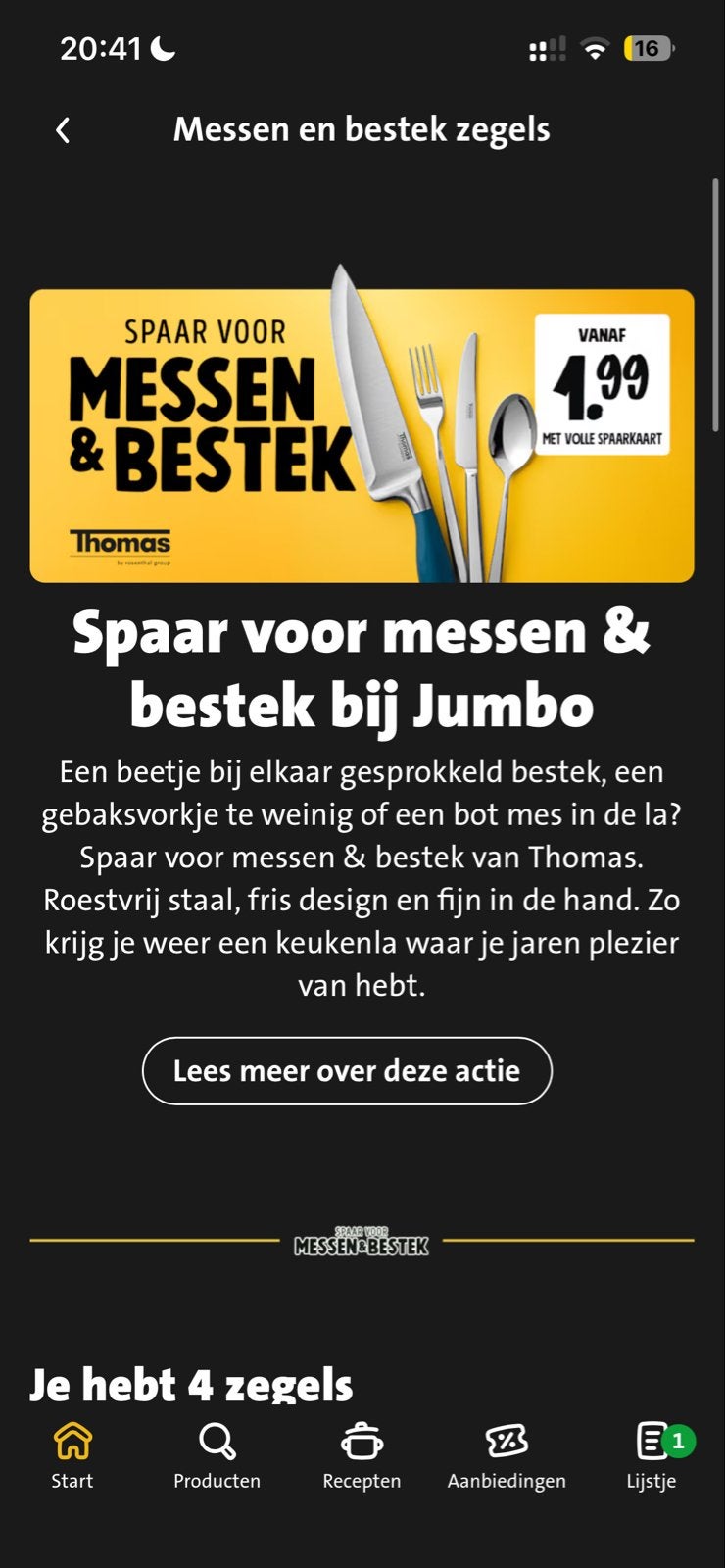 Gezocht: Messenzegels voor Thomas messen (Jumbo actie), Gebruikt, Los bestek, Ophalen of Verzenden, Rvs of Chroom