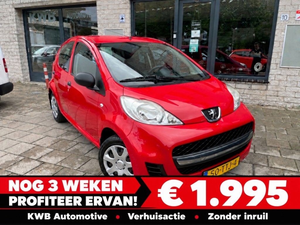 Peugeot 107 1.0-12V 5-deurs | Nieuwe APK | Beurt, Auto's, Euro 5, Gebruikt, 4 stoelen, 68 pk