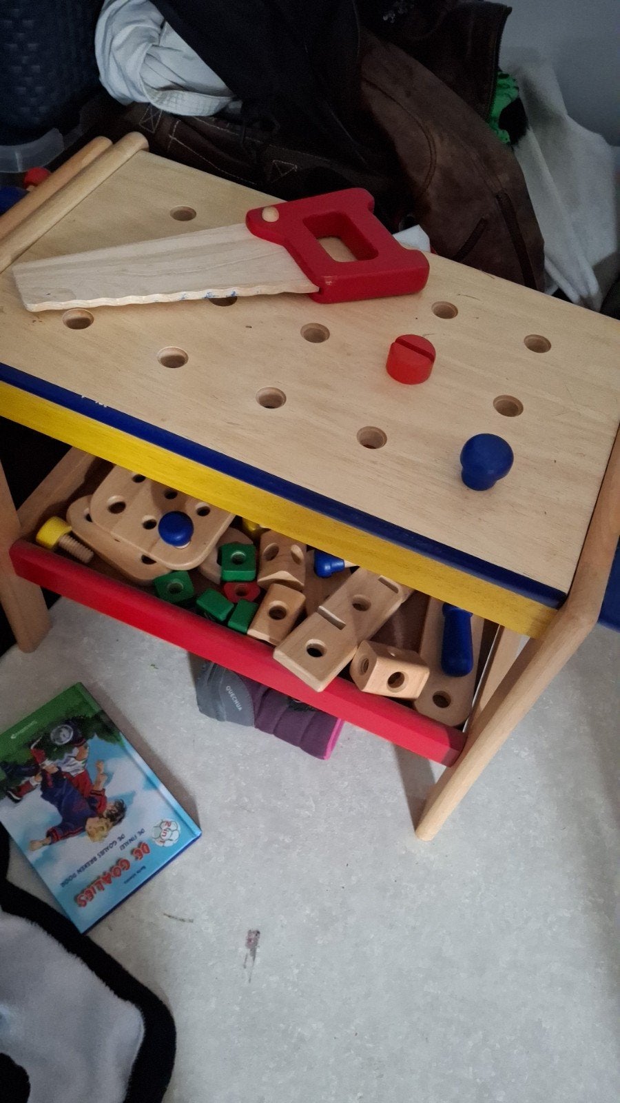Houten Werkbank Speelgoed met Gereedschap, Kinderen en Baby's, Speelgoed | Houten speelgoed, Ophalen