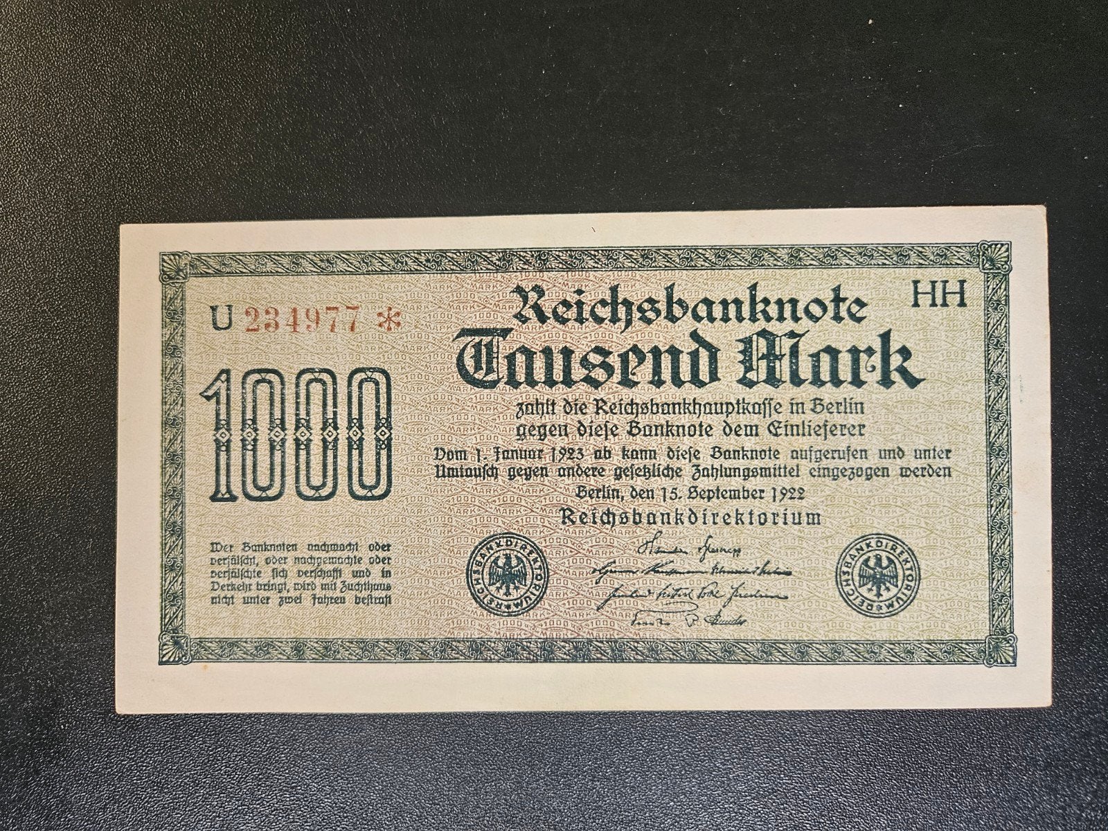 Duitsland pick 76c 1922 zf      2, Postzegels en Munten, Ophalen of Verzenden, Duitsland, Los biljet