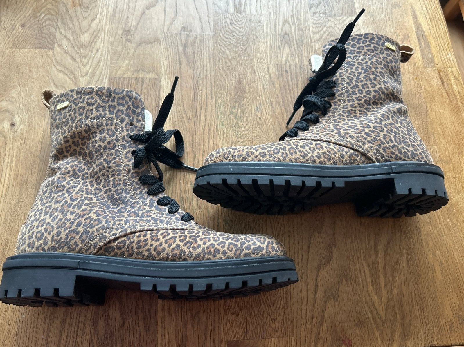 Esprit Leopard Print Veterlaarzen - Maat 32, Ophalen of Verzenden, Zo goed als nieuw, Meisje, Laarzen