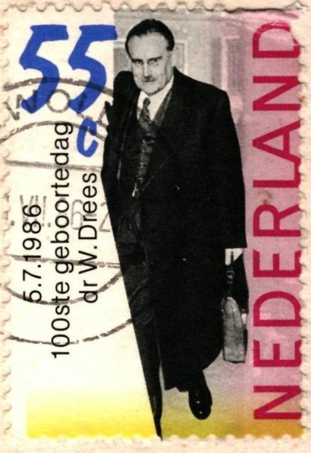 984183 Den Ham 80+ Ov zegel dr W Drees 100ste geboortedag, Ophalen of Verzenden, 1980 tot heden, Gelopen, Overijssel