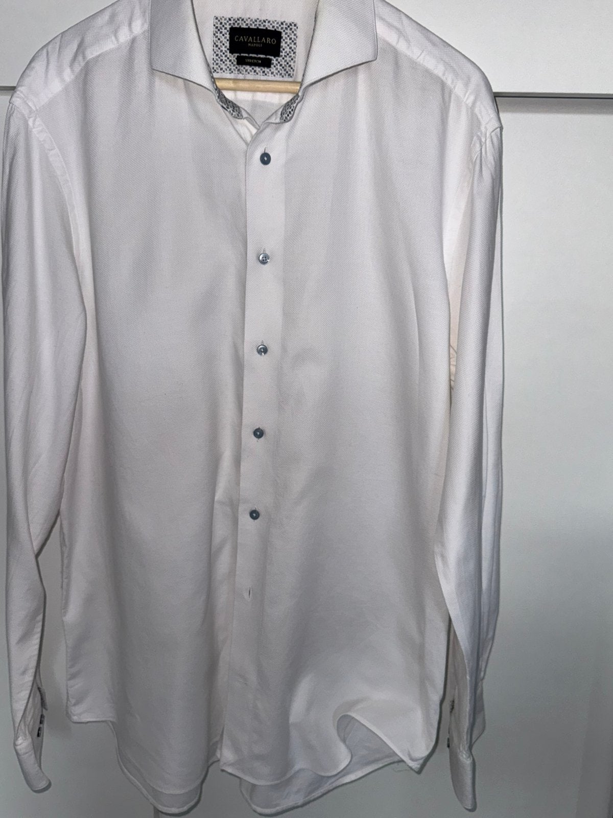 Witte heren overhemd blouse, Kleding | Heren, Overhemden, Ophalen of Verzenden, Zo goed als nieuw, Wit, Halswijdte 43/44 (XL)