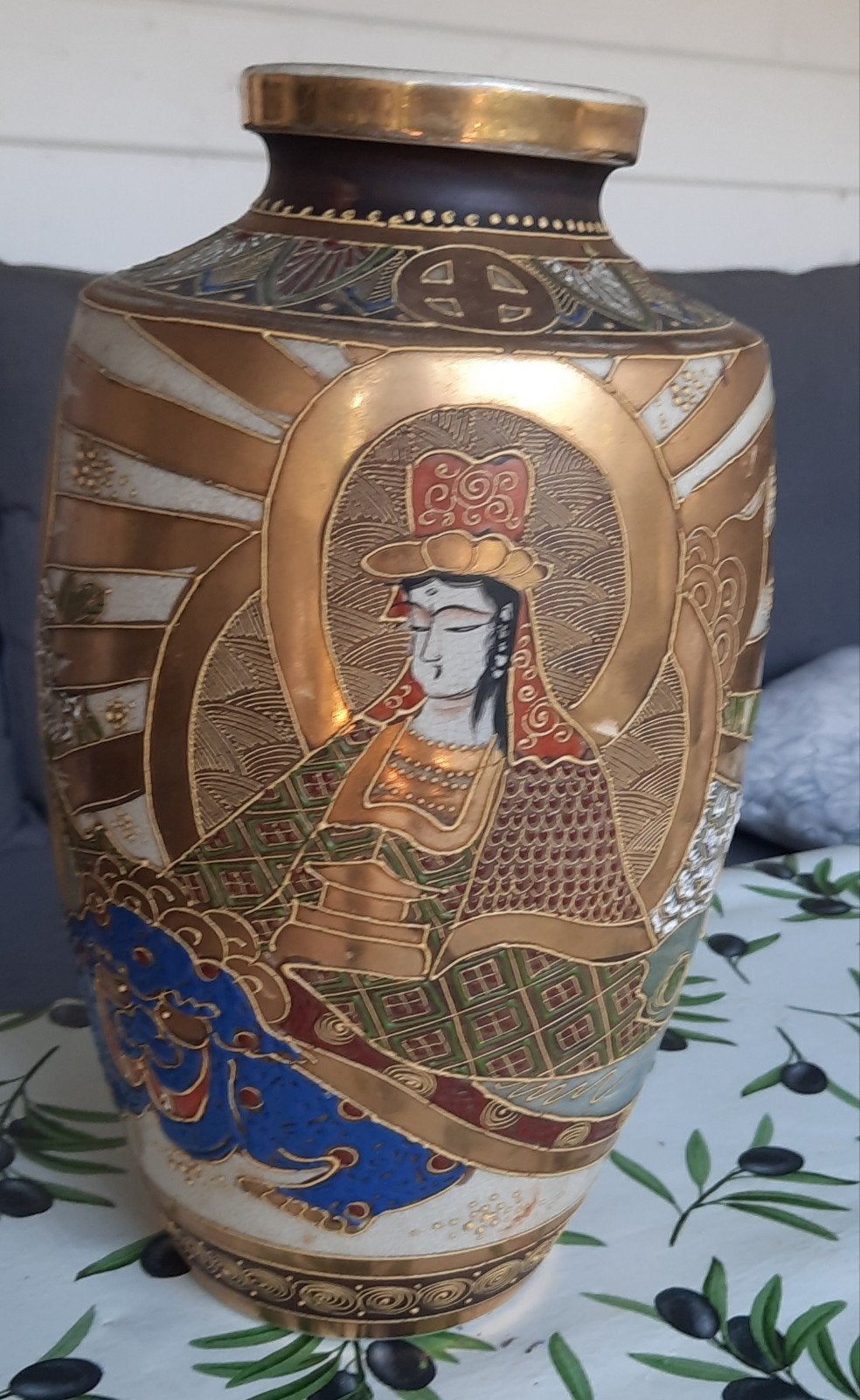 Antieke Japanse Satsuma Vaas - Handgeschilderd, Ophalen