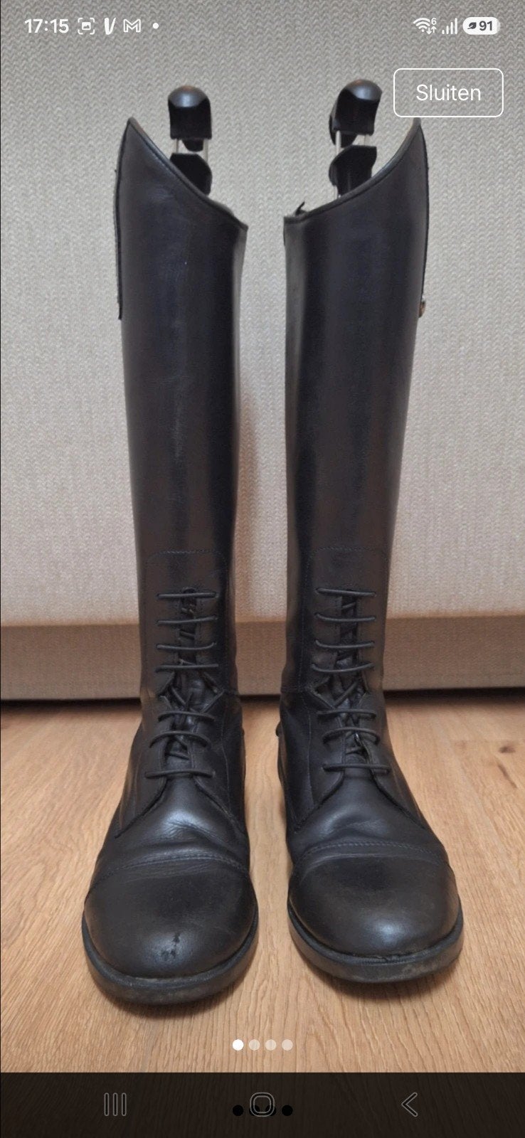 Leren paardrijlaarzen (37), Ophalen of Verzenden, Zo goed als nieuw, Dressuur, Schoeisel