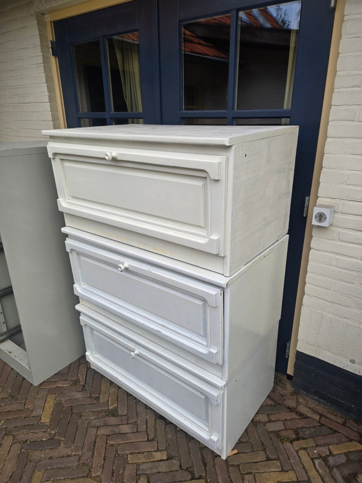 Unieke stapelbare vintage kasten / ladekasten (opknappers), Huis en Inrichting, Ophalen, Gebruikt, 25 tot 50 cm, Minder dan 100 cm
