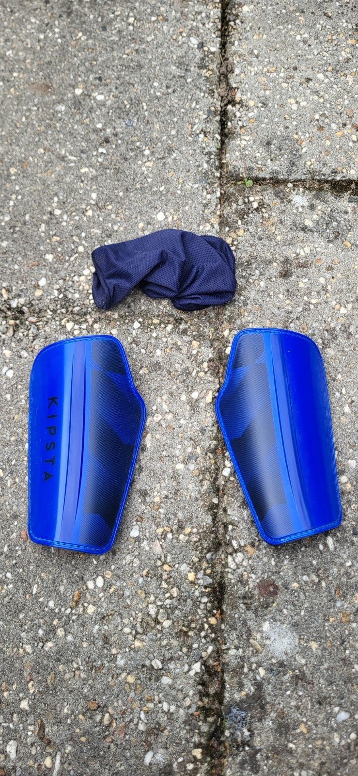 Kipsta scheenbeschermers - Blauw, Maat XS of kleiner, Ophalen of Verzenden, Gebruikt, Overige typen