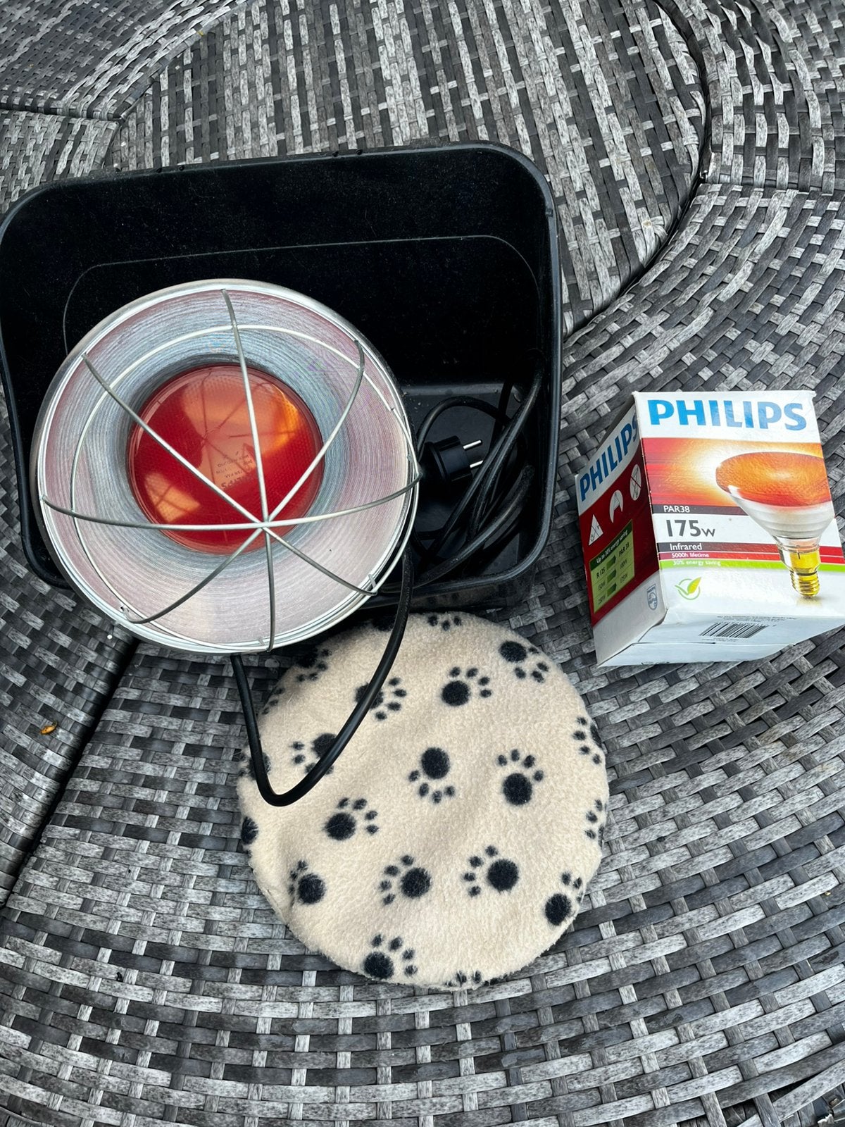 Warmte lamp incl 1 extra bol/lamp, Ophalen, Gebruikt