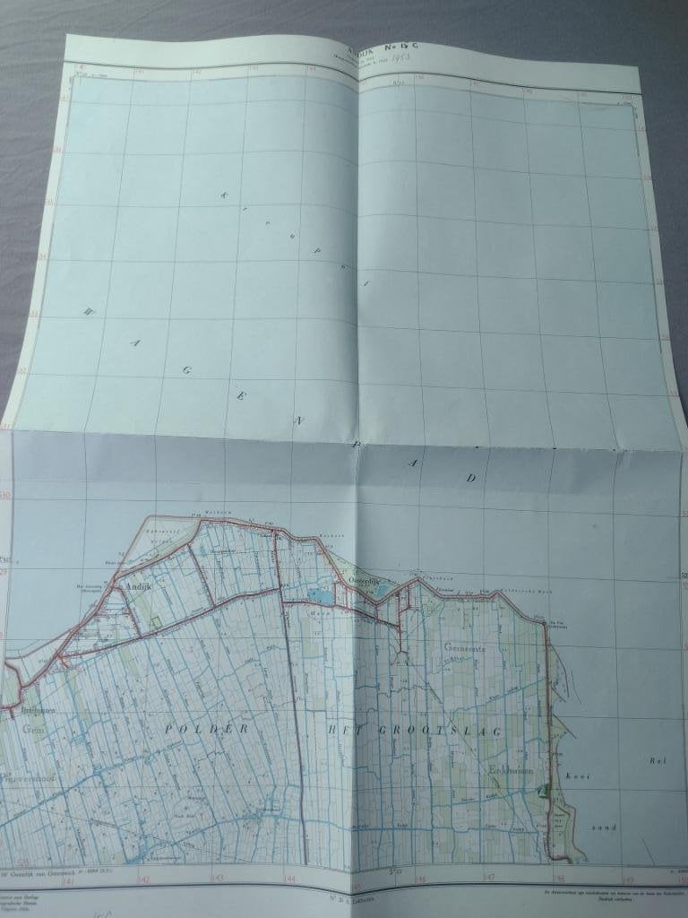 15 C Andijk Driehuizen Oosterdijk Plattegrond 1953, Ophalen of Verzenden