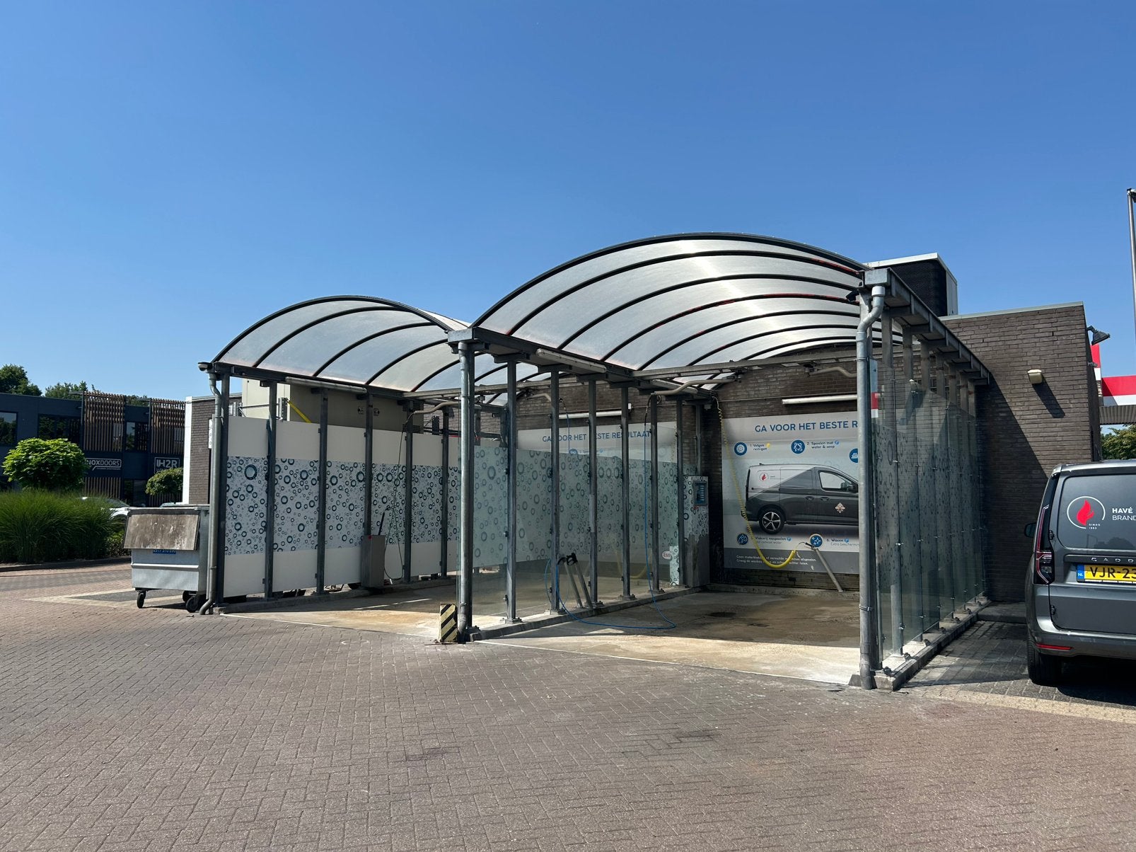 Proffesionele autowasbox installatie incl overkapping, Ophalen