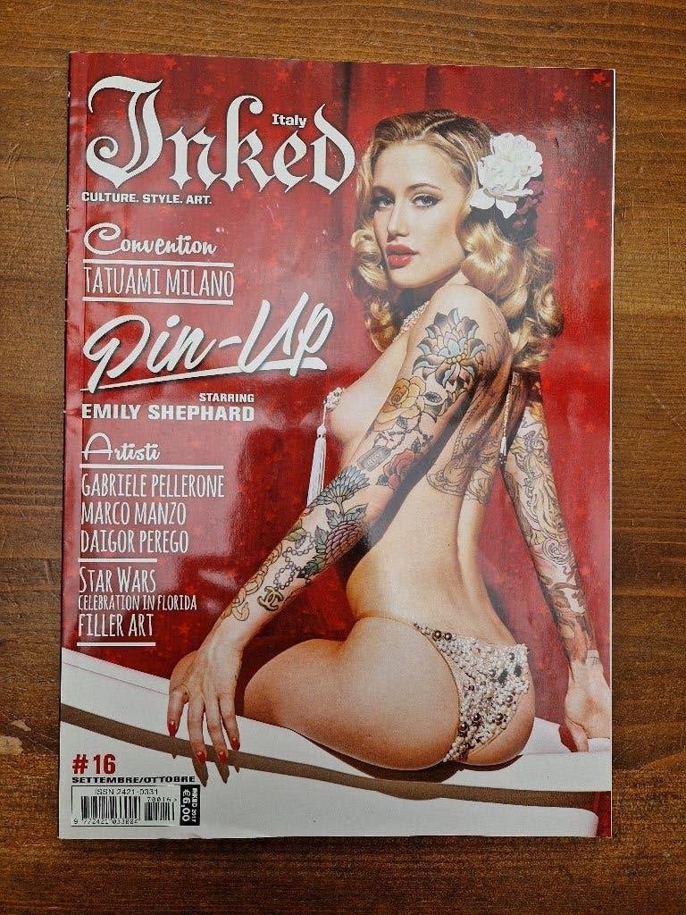 Inked Magazine Italy #16 – Emily Shephard Cover/Tattoo art, Ophalen of Verzenden, Zo goed als nieuw, Muziek, Film of Tv