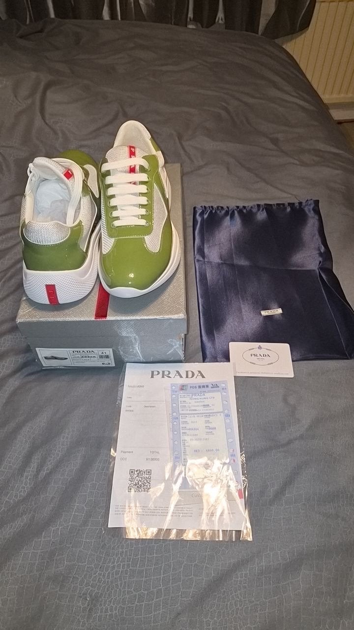 Prada cups sneakers groen maat 41, Kleding | Heren, Ophalen of Verzenden, Nieuw, Overige kleuren, Sneakers of Gympen