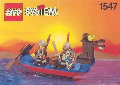 Lego Castle Black Knights 1547 Black Knight's Boat, Lego, Compleet, Ophalen of Verzenden, Zo goed als nieuw