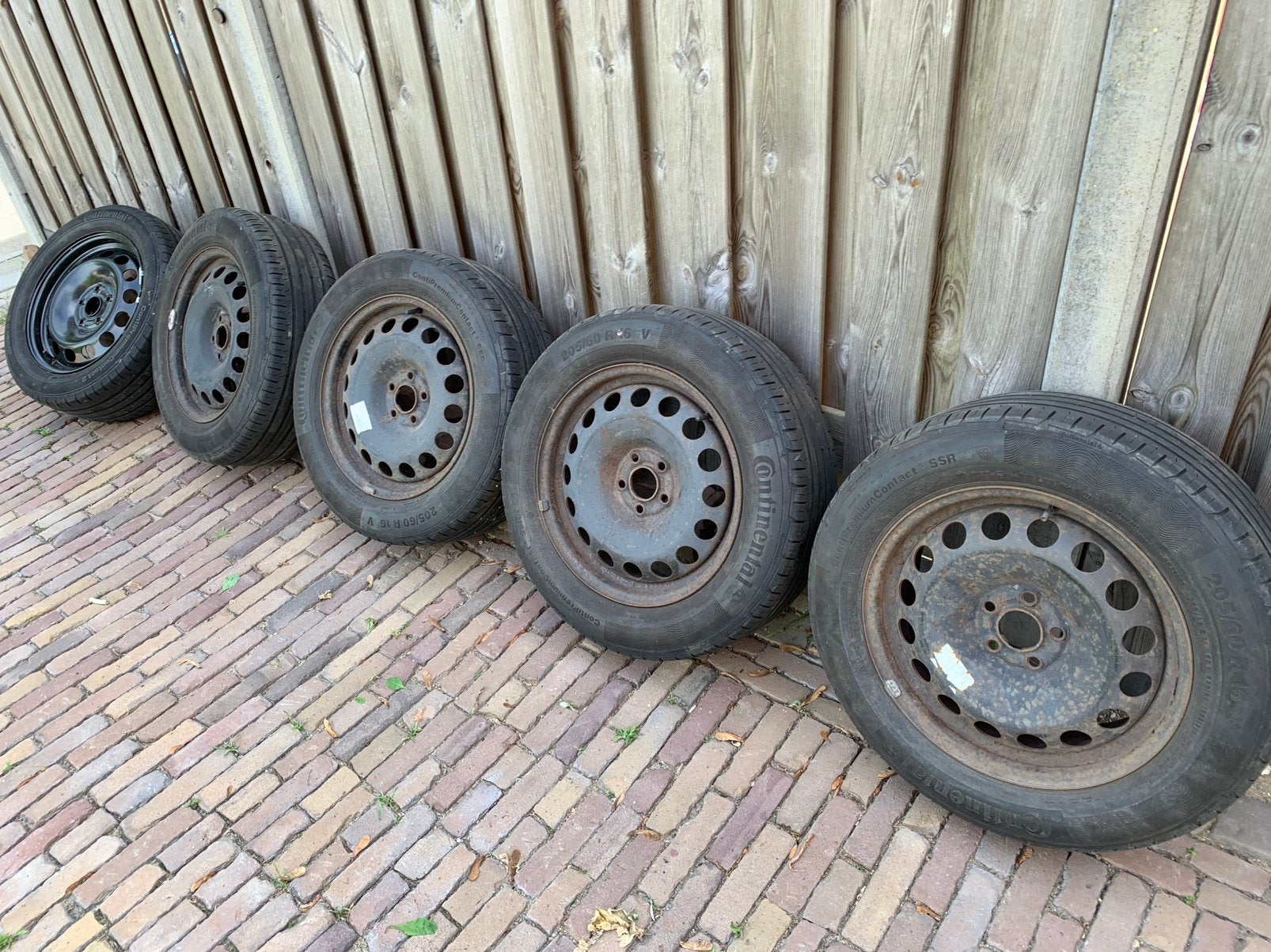 5 Stalen velgen voor VW Golf / Bora / Audi 205 60 r16, Ophalen of Verzenden