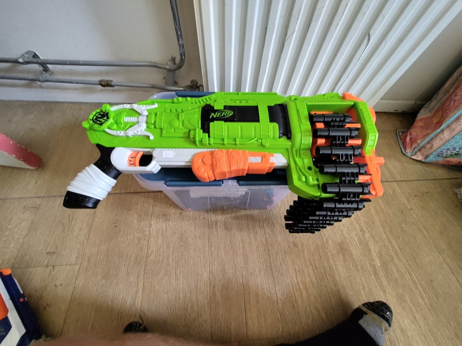 Nerf N-Strike Elite Hail-Fire Blaster met magazijnen, Ophalen of Verzenden, Zo goed als nieuw, Jongen of Meisje