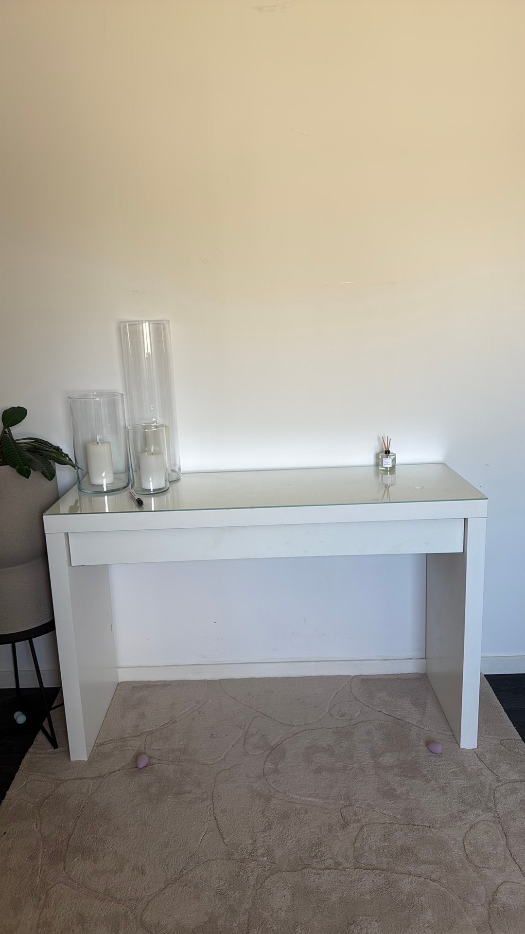 Malm toilettafel wit, Huis en Inrichting, Ophalen, Gebruikt, 25 tot 50 cm, Rechthoekig