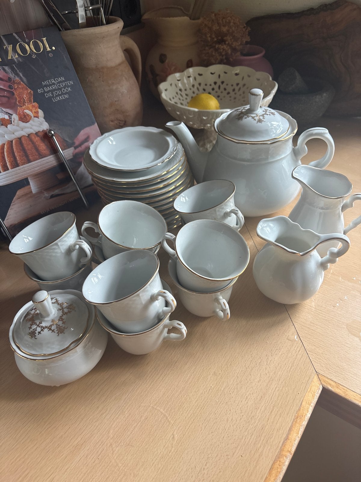 Vintage Thum Czechoslovakia Porseleinen Koffie/Theeservies, Antiek en Kunst, Antiek | Servies los, Ophalen