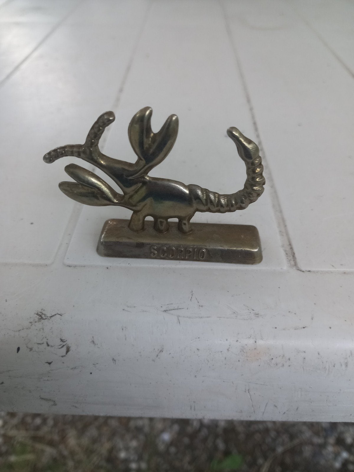 Vintage Messing Schorpioen Beeldje - Zodiac Decoratie, Antiek en Kunst, Ophalen of Verzenden