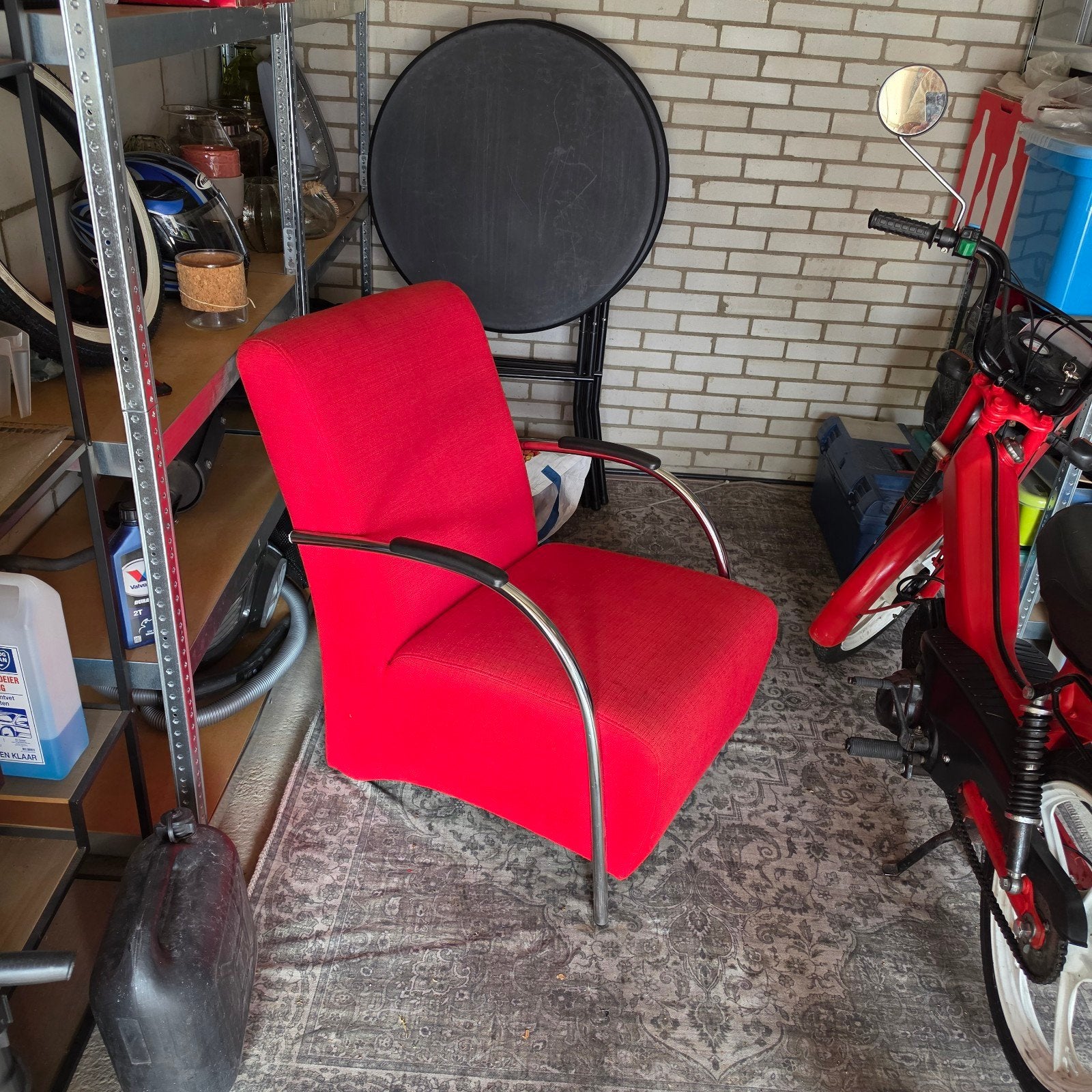 TE KOOP MOOIE LOUNGE FAUTEUIL WOOOD, Huis en Inrichting, Fauteuils, Ophalen, Zo goed als nieuw, 75 tot 100 cm, 50 tot 75 cm