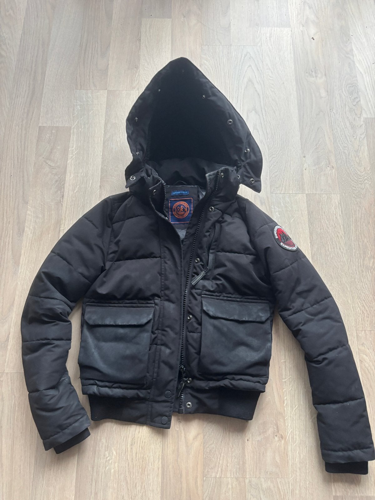 Superdry Everest winterjas, Ophalen of Verzenden, Gedragen, Maat 36 (S), Zwart