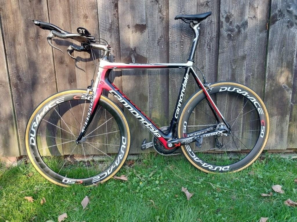 Triathlon/tijdritfiets Cannondale,, Carbon, Zo goed als nieuw, Meer dan 20 versnellingen, 53 tot 57 cm