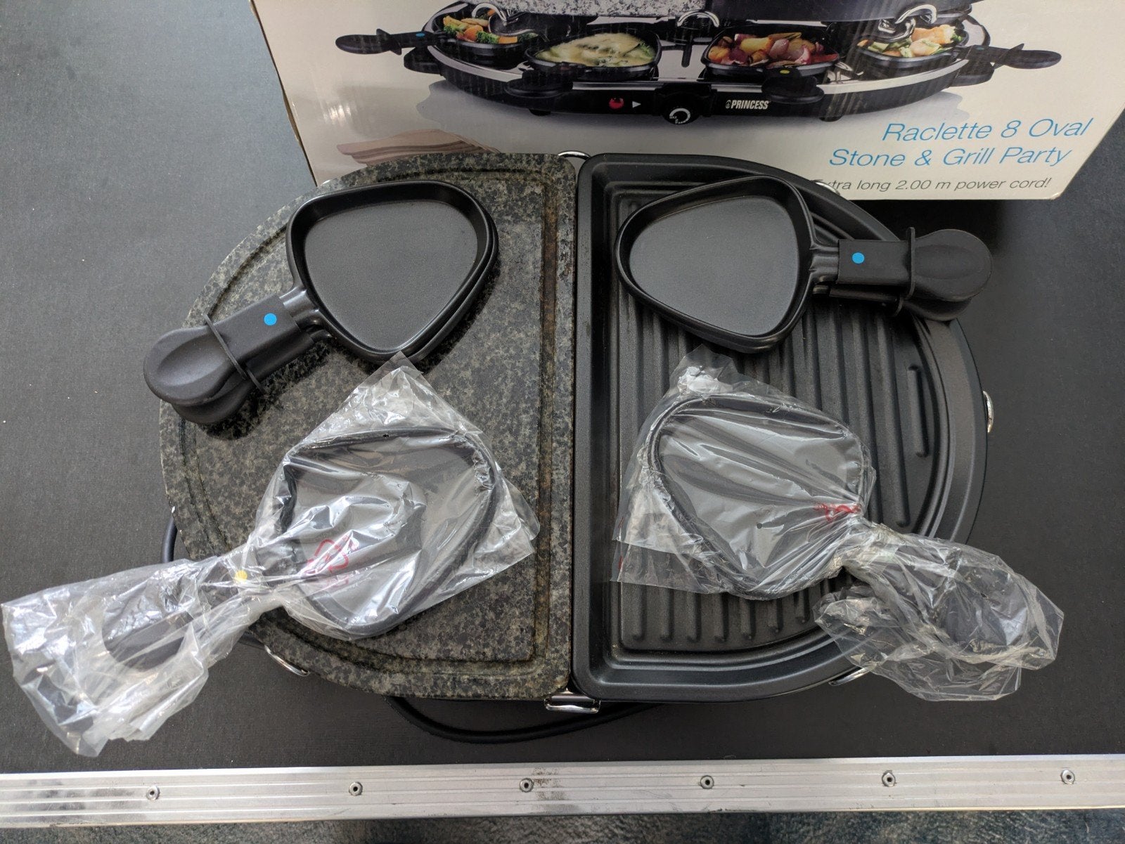 Princess Raclette 8 Oval Stone & Grill Party, Ophalen, Nieuw, 4 t/m 7 personen