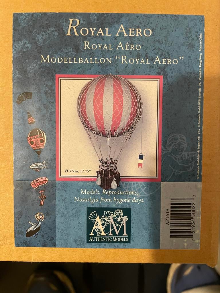 Authentic Models Royal Aero Luchtballon - 32cm, Ophalen of Verzenden, Nieuw, Groter dan 1:32